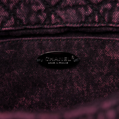 Chanel Denim Quilted Denimpression Flap Red Black 8 of 10