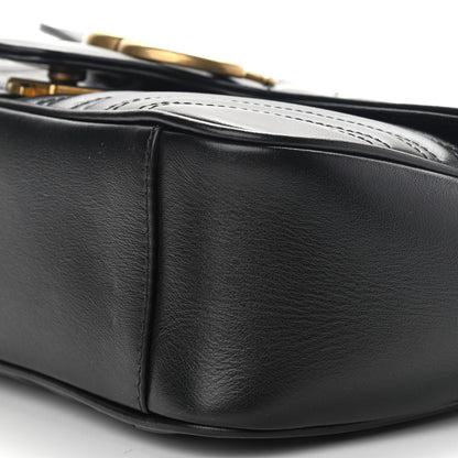 Gucci Calfskin Matelasse Small GG Marmont Shoulder Bag Black 9 of 9
