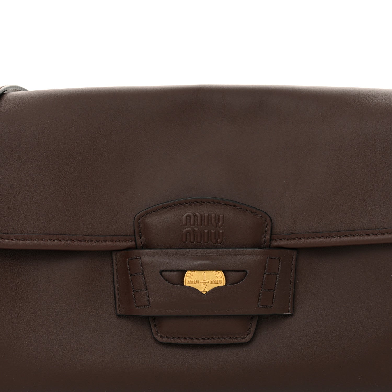 Miu Miu Fine Calf Penny Shoulder Bag Radica 7 of 10