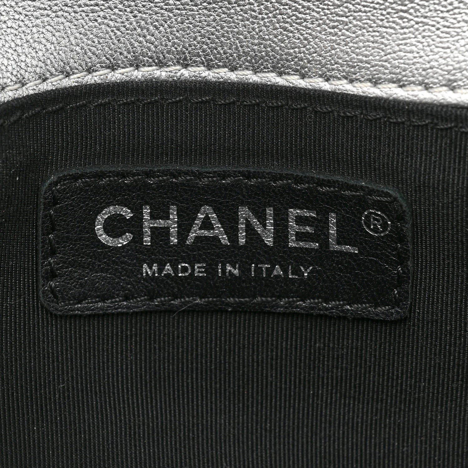Chanel Metallic Lambskin Chevron Quilted Mini Rectangular Flap Silver 6 of 9