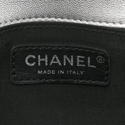 Chanel Metallic Lambskin Chevron Quilted Mini Rectangular Flap Silver 6 of 9