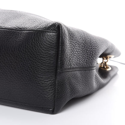 Gucci Pebbled Calfskin Medium Soho Chain Shoulder Bag Black 9 of 14
