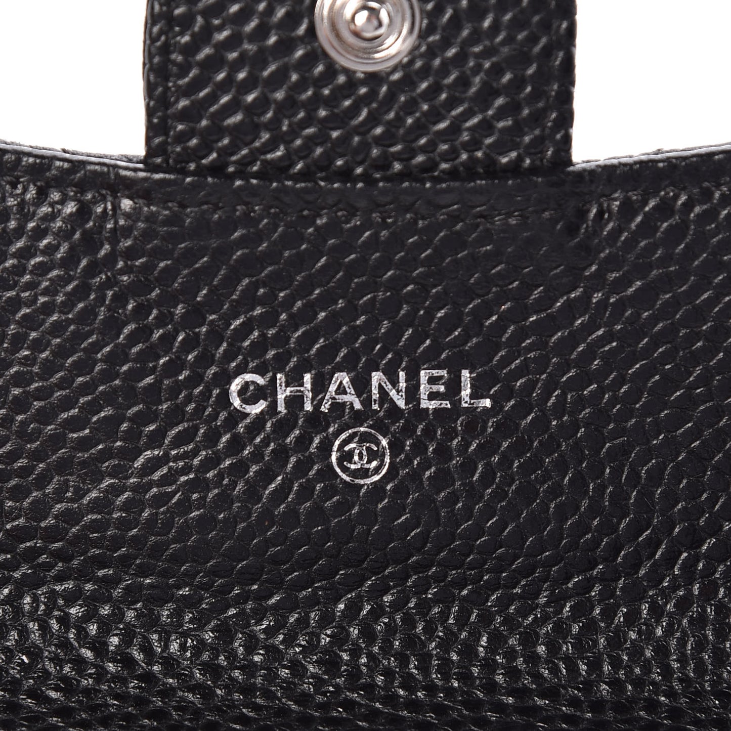 Caviar Quilted Coin Purse Black