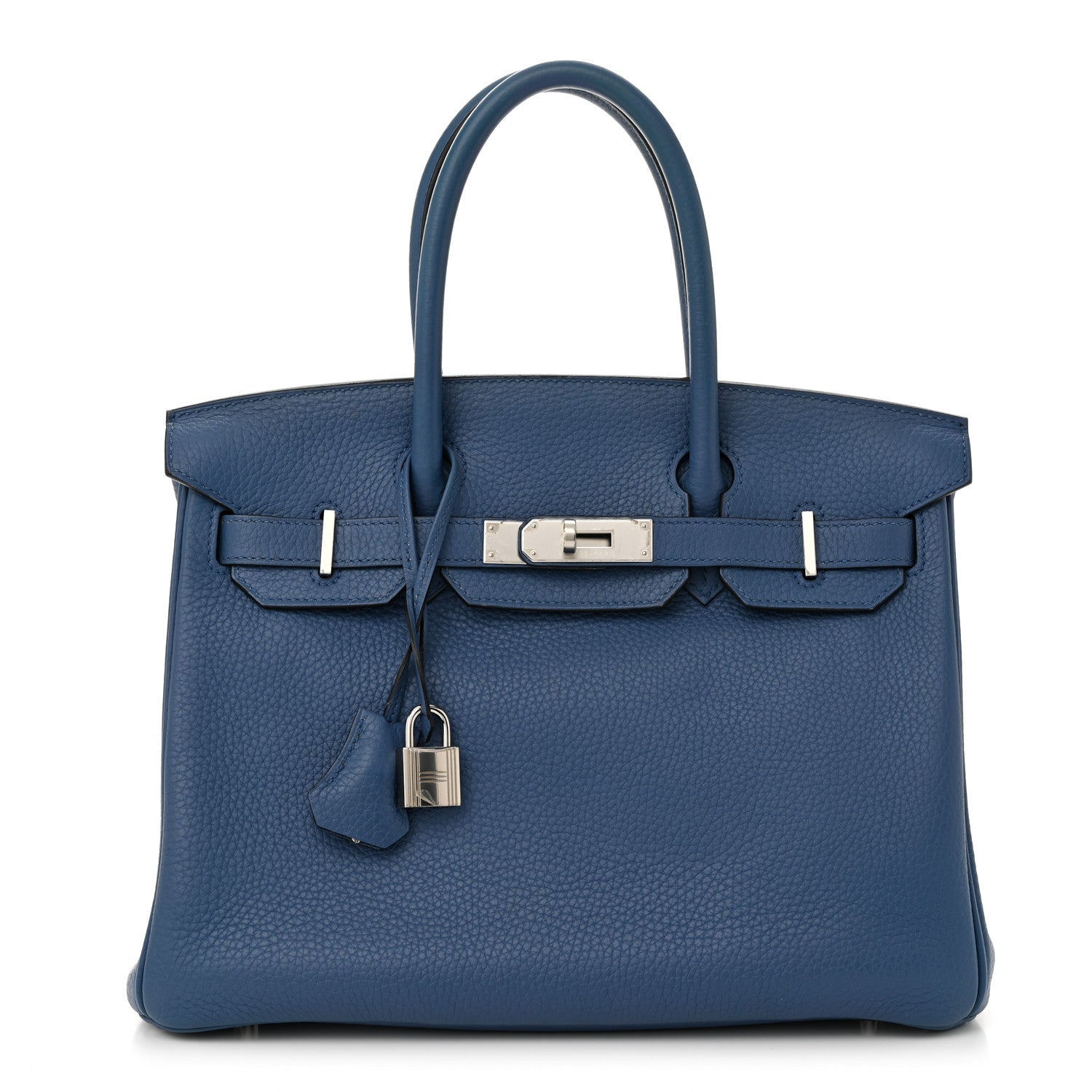 Hermes Taurillon Clemence Birkin 30 Bleu Agate 1 of 10