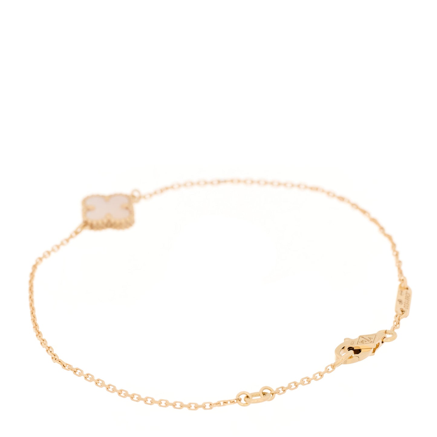 18K Yellow Gold Mother of Pearl Sweet Alhambra Bracelet