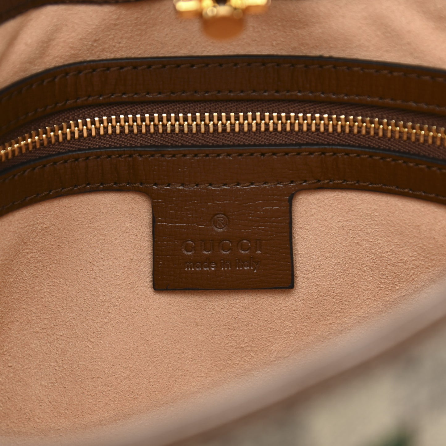 GG Supreme Monogram Azalea Calfskin Web Small Jackie 1961 Hobo Beige Ebony Brown Sugar