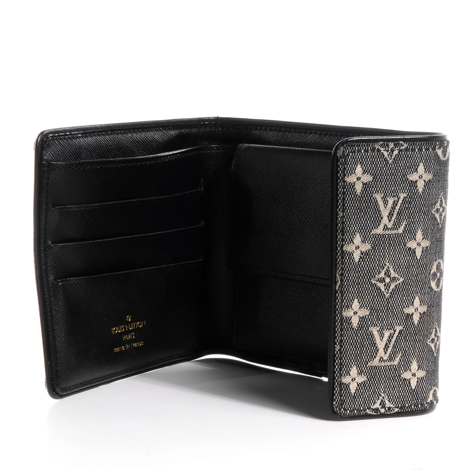 Louis Vuitton Mini Monogram Compact Wallet Black 5 of 8