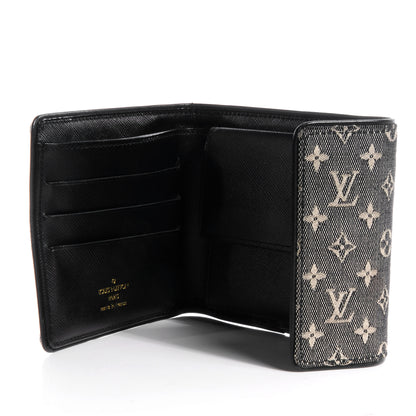 Louis Vuitton Mini Monogram Compact Wallet Black 5 of 8