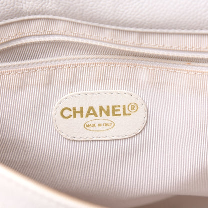 Chanel Caviar Flap Shoulder Bag White 7 of 20