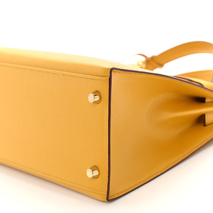 Hermes Epsom Kelly Sellier 28 Jaune Ambre 10 of 13