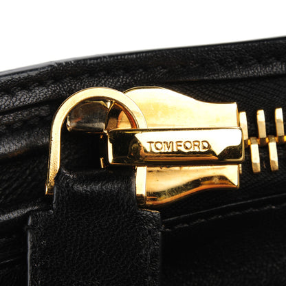 Tom Ford Ramskin Large Alix Padlock Zip Shoulder Bag Black 5 of 6