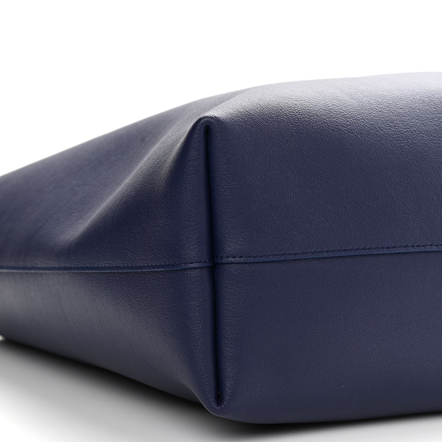Saint Laurent Calfskin Large Shopping Tote Navy 10 of 11