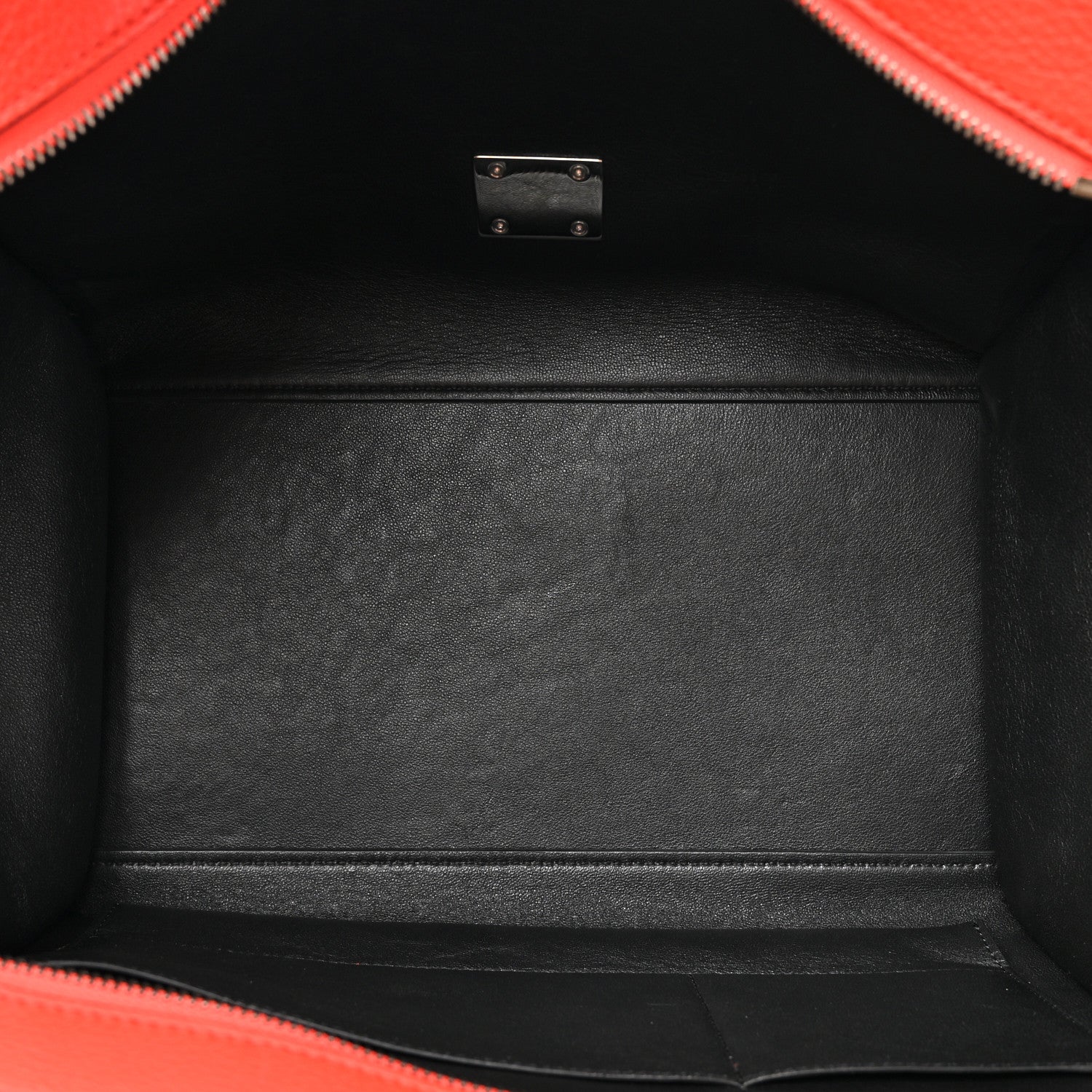 Celine Drummed Calfskin Suede Medium Trapeze Vermillion 5 of 17
