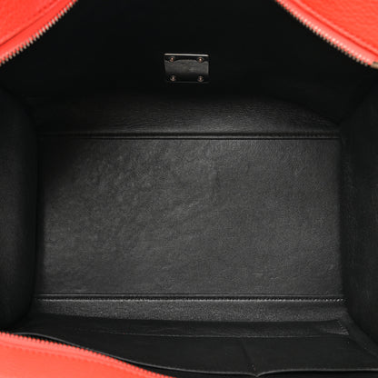 Celine Drummed Calfskin Suede Medium Trapeze Vermillion 5 of 17