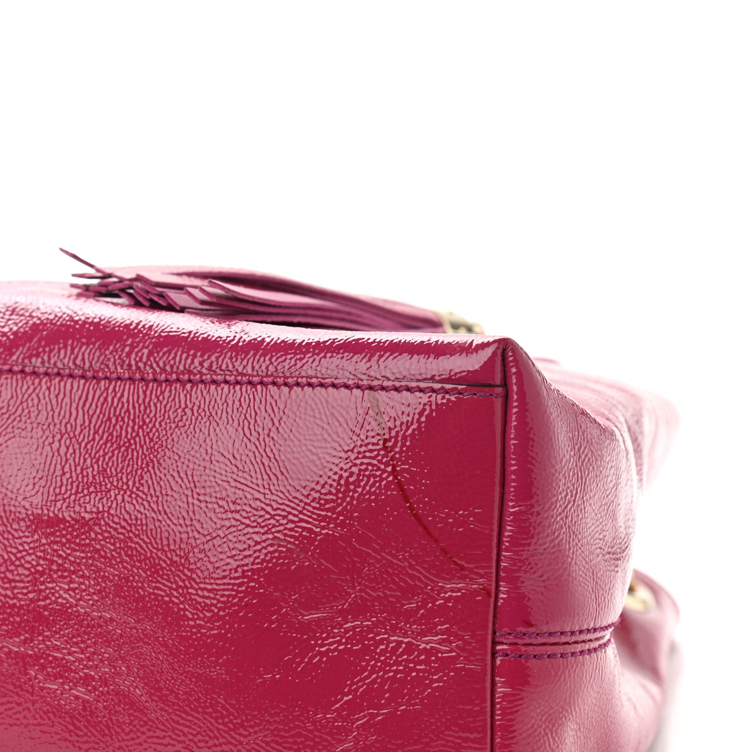 Gucci Vernice Naplack Medium Soho Chain Shoulder Bag Bright Bouganville 10 of 11