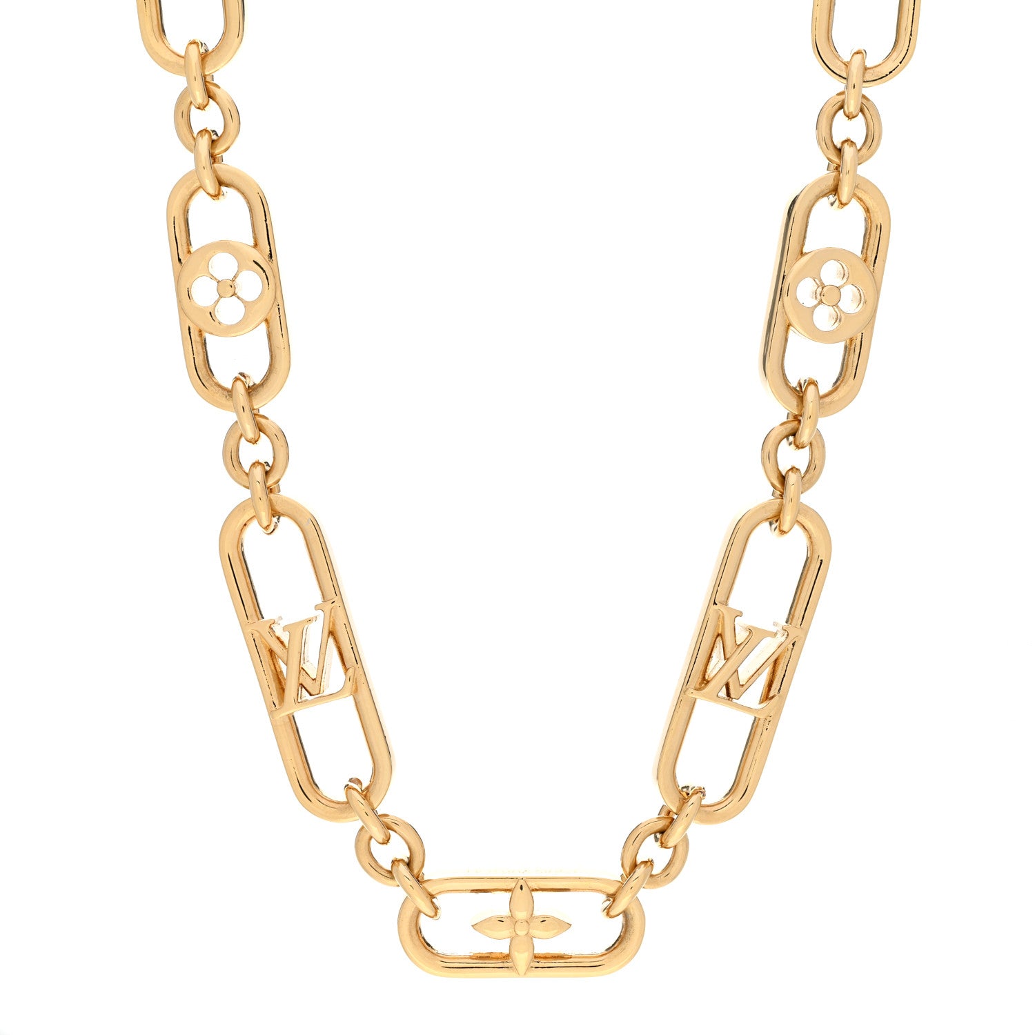 Louis Vuitton Metal My LV Chain Necklace Gold 1 of 6
