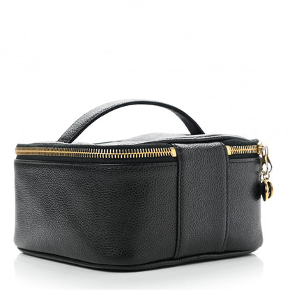 Chanel Caviar CC Vanity Cosmetic Case Black 3 of 9