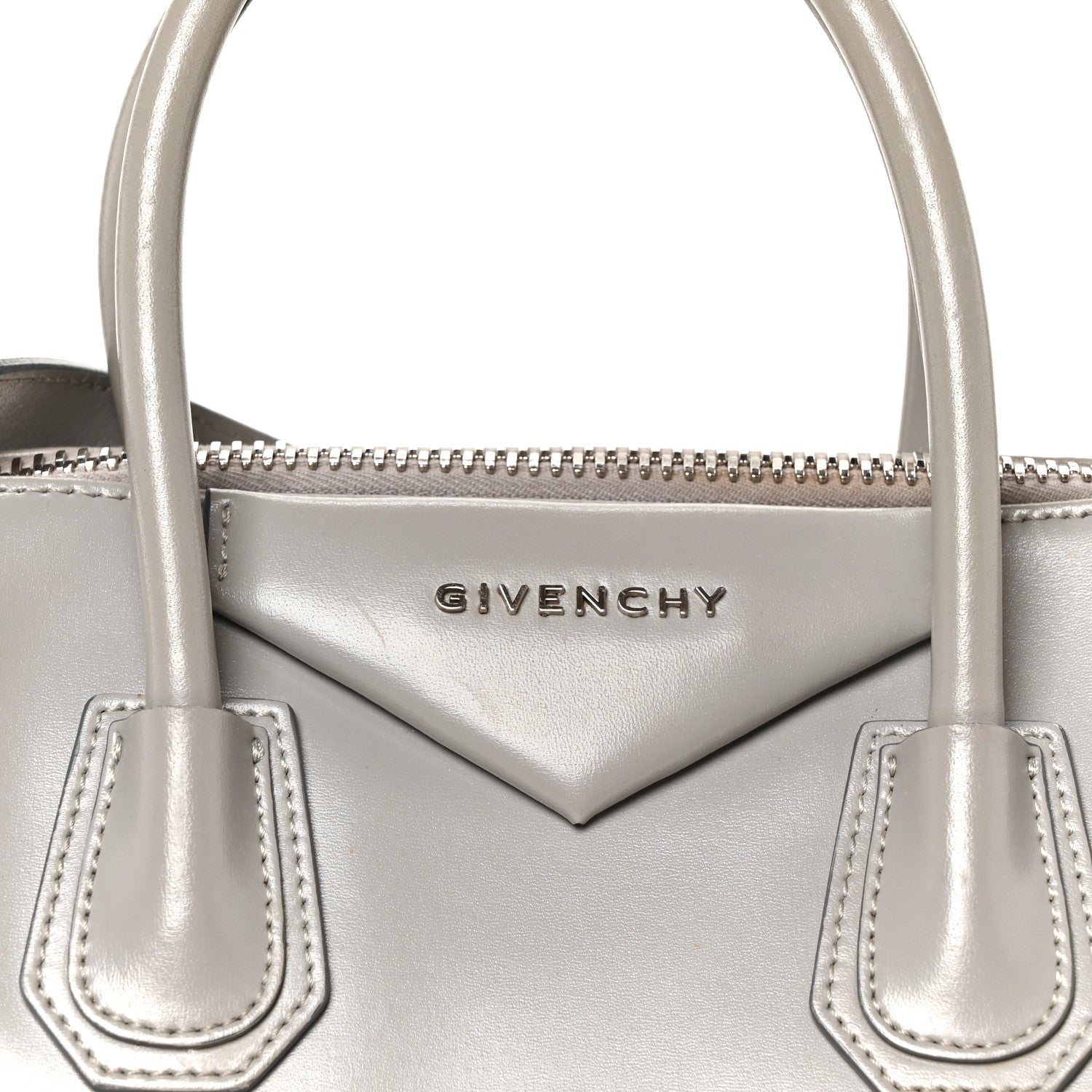 Givenchy Shiny Lord Calfskin Small Antigona Pearl Grey 8 of 10