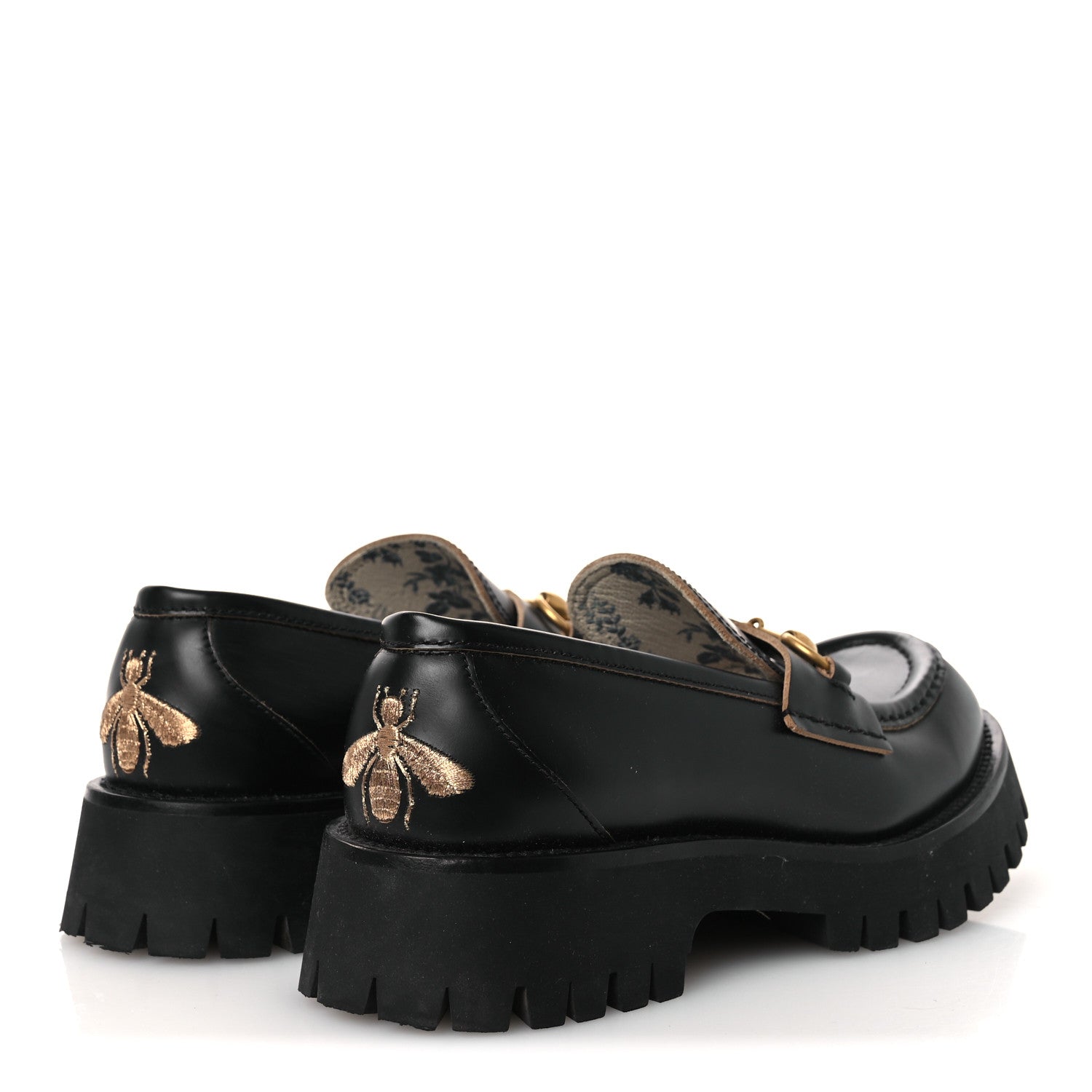Gucci Cordovan Lux Womens Harald Horsebit 25mm Platform Loafers 38 Black 5 of 11