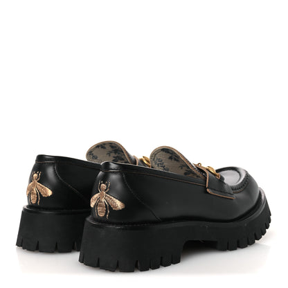 Gucci Cordovan Lux Womens Harald Horsebit 25mm Platform Loafers 38 Black 5 of 11