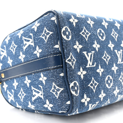 Louis Vuitton Monogram Jacquard Denim Speedy Bandouliere 25 Bleu 8 of 9