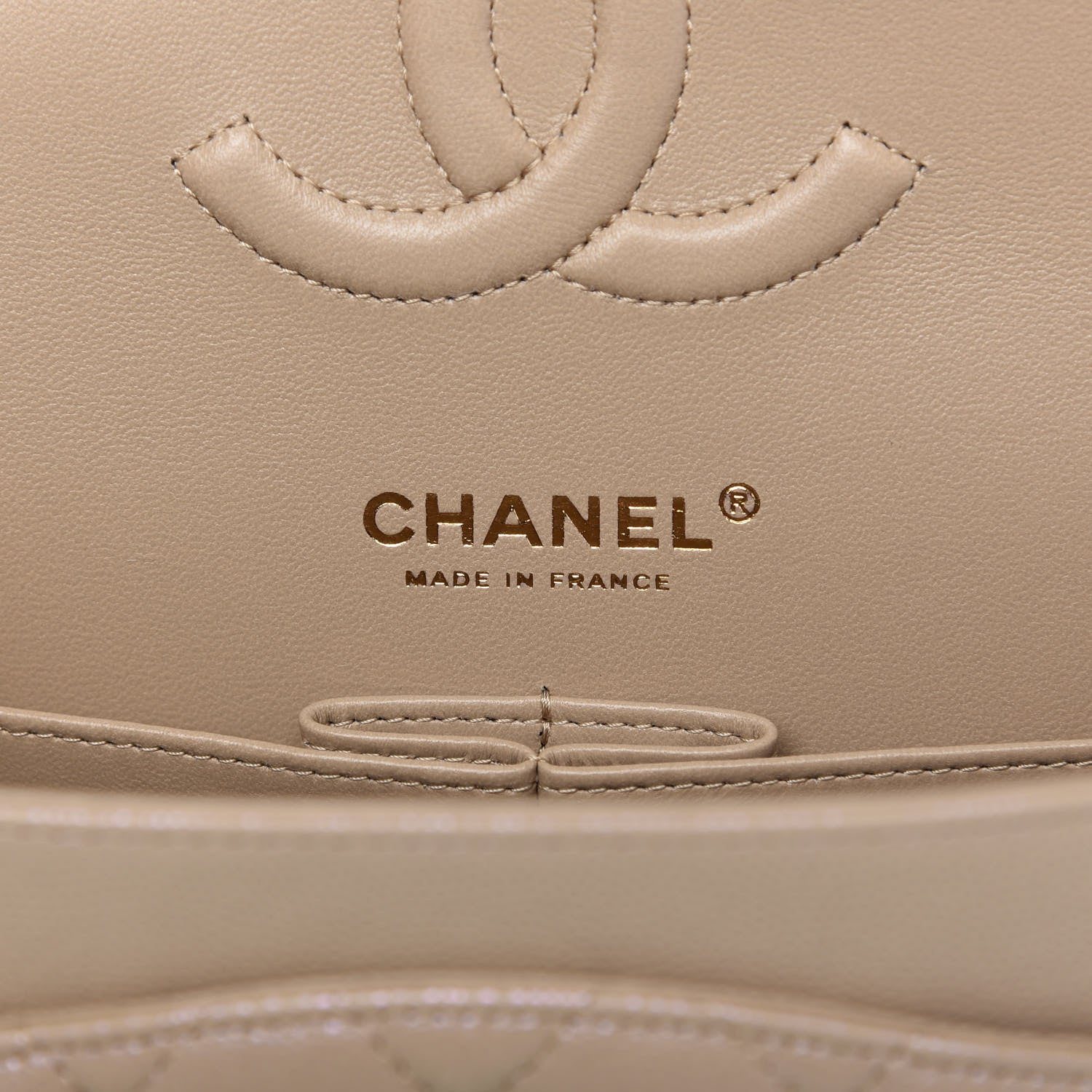 Chanel Iridescent Caviar Quilted Medium Double Flap Dark Beige 8 of 10