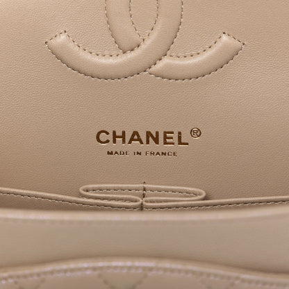 Chanel Iridescent Caviar Quilted Medium Double Flap Dark Beige 8 of 10