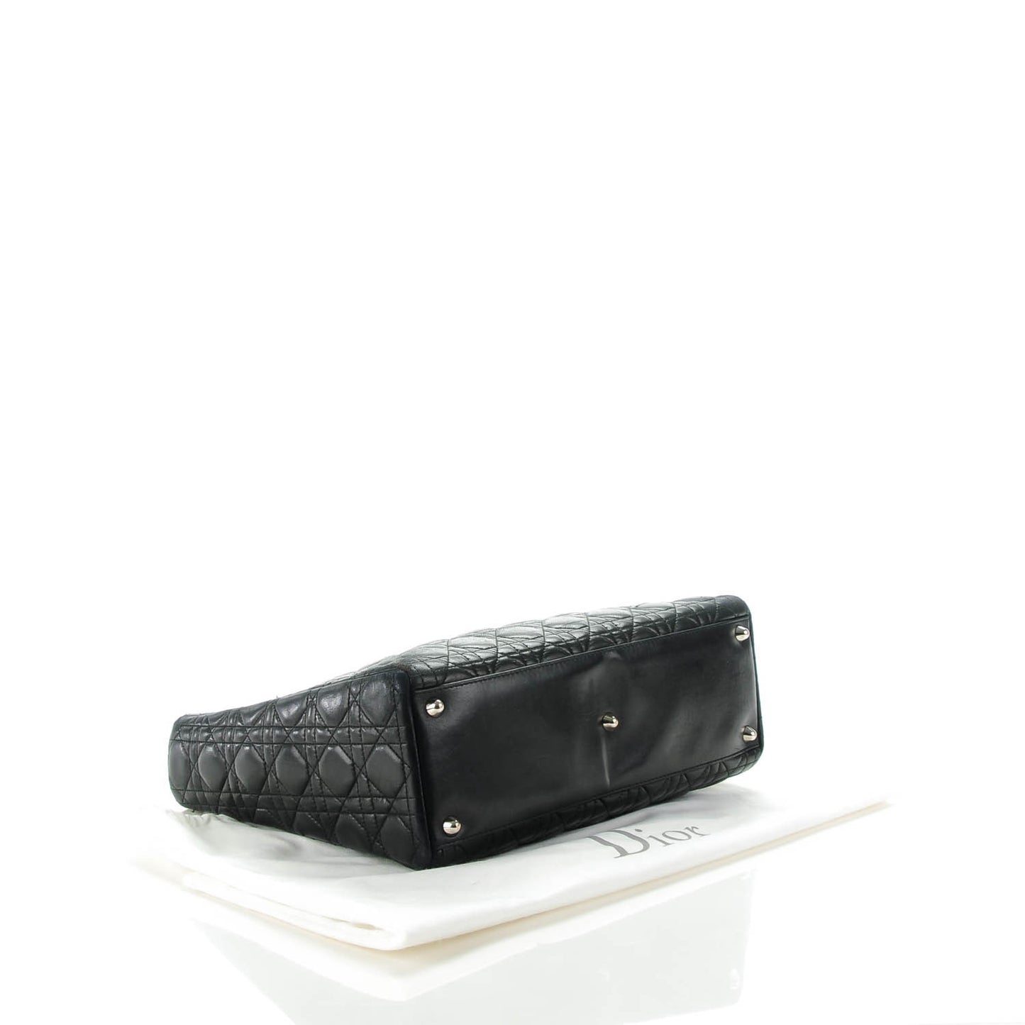 Lambskin Cannage Large Lady Dior Black
