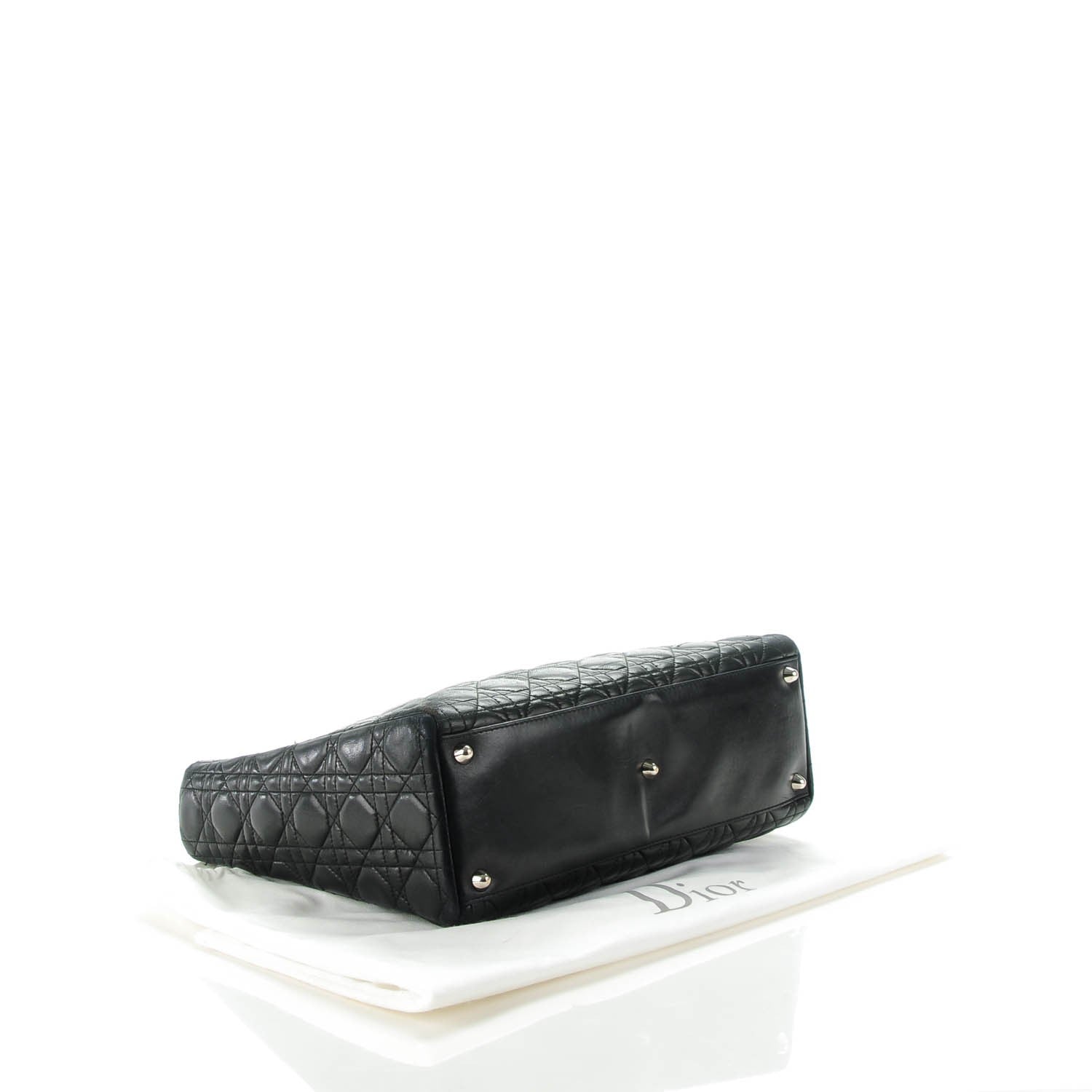 Christian Dior Lambskin Cannage Large Lady Dior Black 4 of 9
