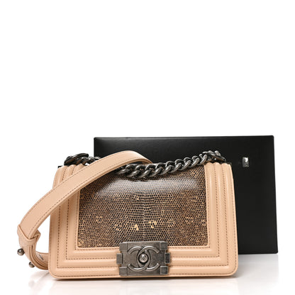 Chanel Lizard Calfskin Small Boy Flap Pink 10 of 10