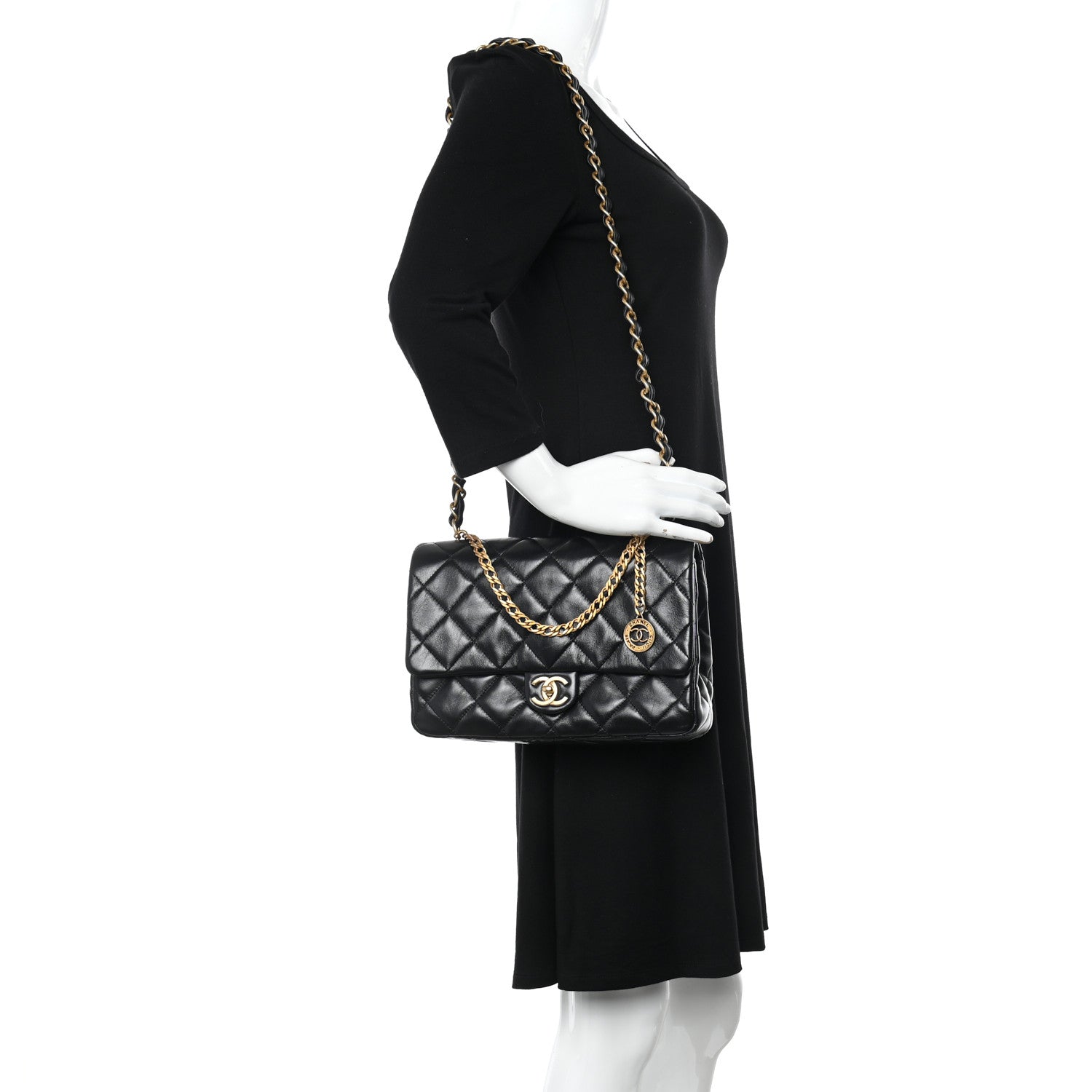 Chanel Lambskin Quilted Fancy Jewel Flap Black 2 of 11
