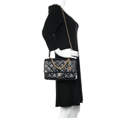 Chanel Lambskin Quilted Fancy Jewel Flap Black 2 of 11