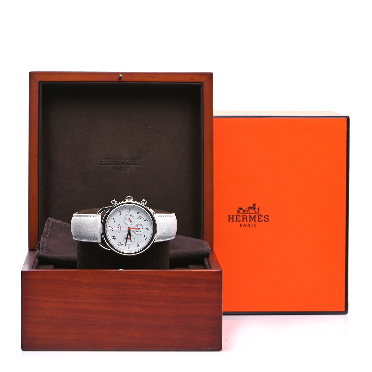 Hermes Stainless Steel Courchevel 43mm Arceau Automatic Watch Blanc 7 of 7
