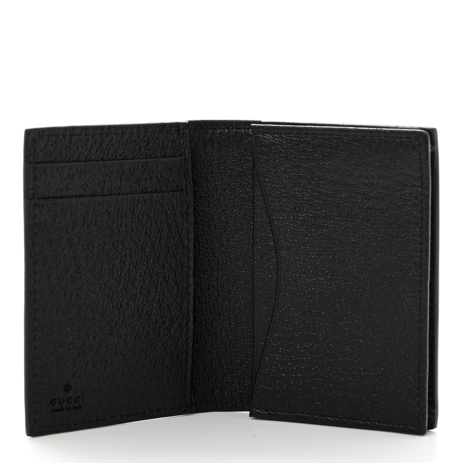 Gucci Calfskin Boar Effect GG Marmont Card Case Black 5 of 7