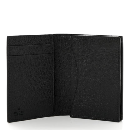 Gucci Calfskin Boar Effect GG Marmont Card Case Black 5 of 7
