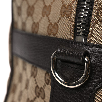 Gucci Monogram Dollar Calfskin Large Boston Duffle Bag Beige Ebony Testa di Moro Marrone Scuro 11 of 14