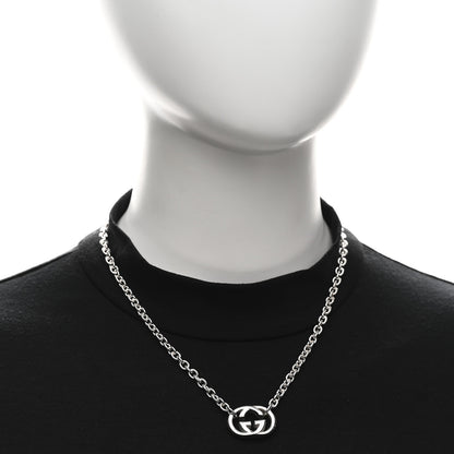 Gucci Sterling Silver Britt Interlocking GG Pendant Necklace 2 of 4