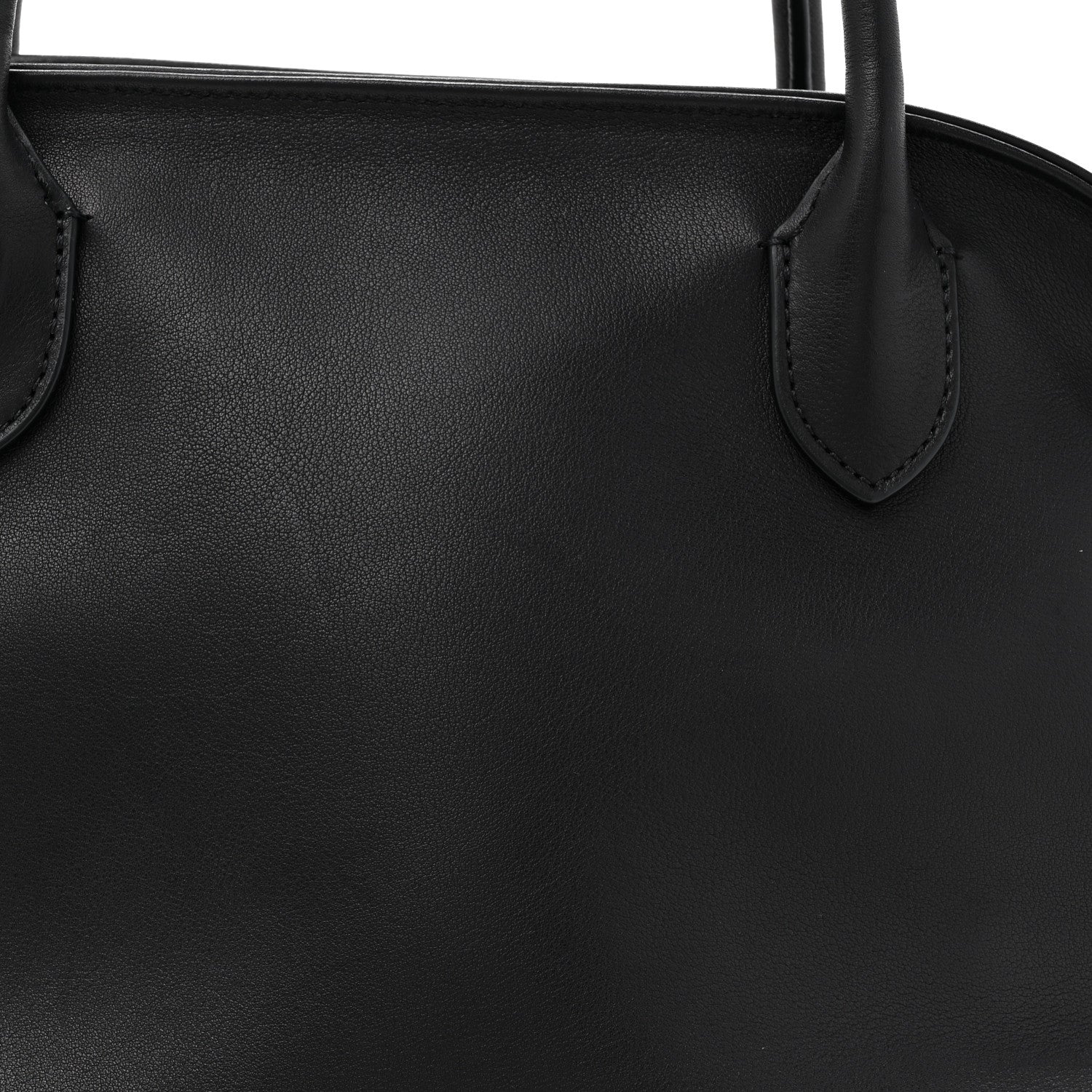 The Row Polished Saddle Calfskin Agnes Bag Black 7 of 9