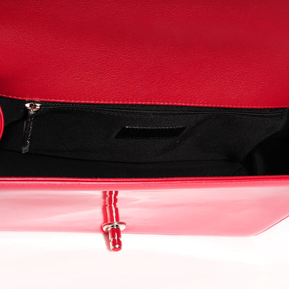 Chanel Patent Leather New Medium Boy Flap Plexiglass Red 6 of 9
