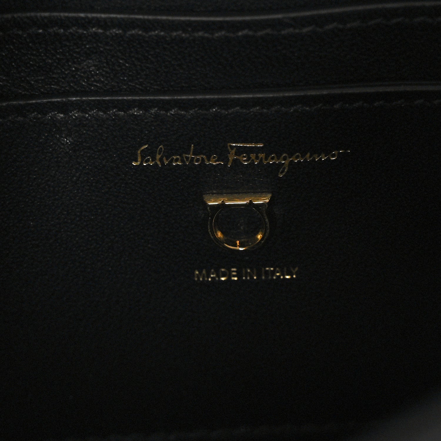 Salvatore Ferragamo Calfskin Aura Shoulder Bag Black 6 of 8
