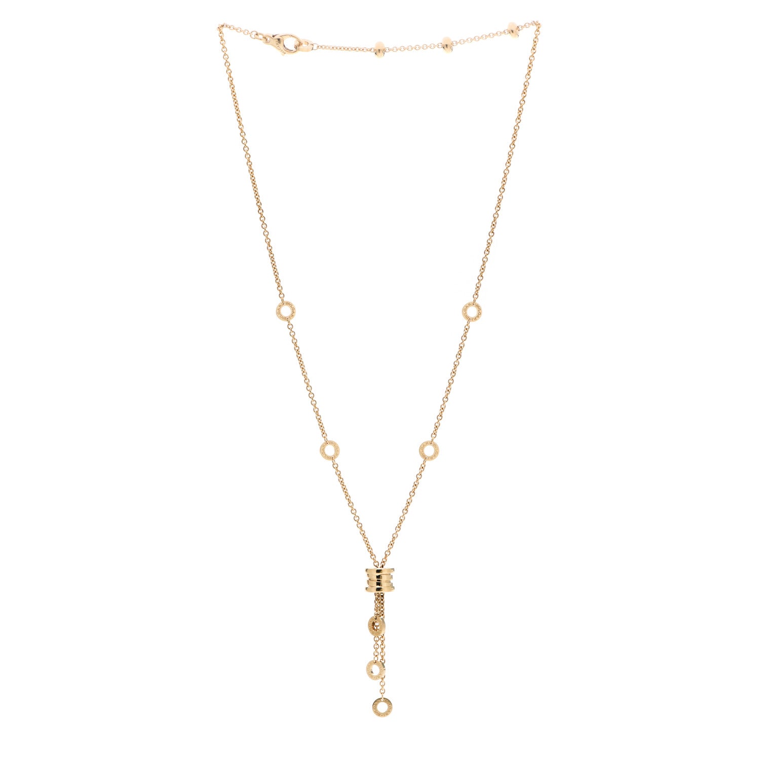 Bulgari 18K Yellow Gold B.Zero1 Lavalier Necklace 3 of 5