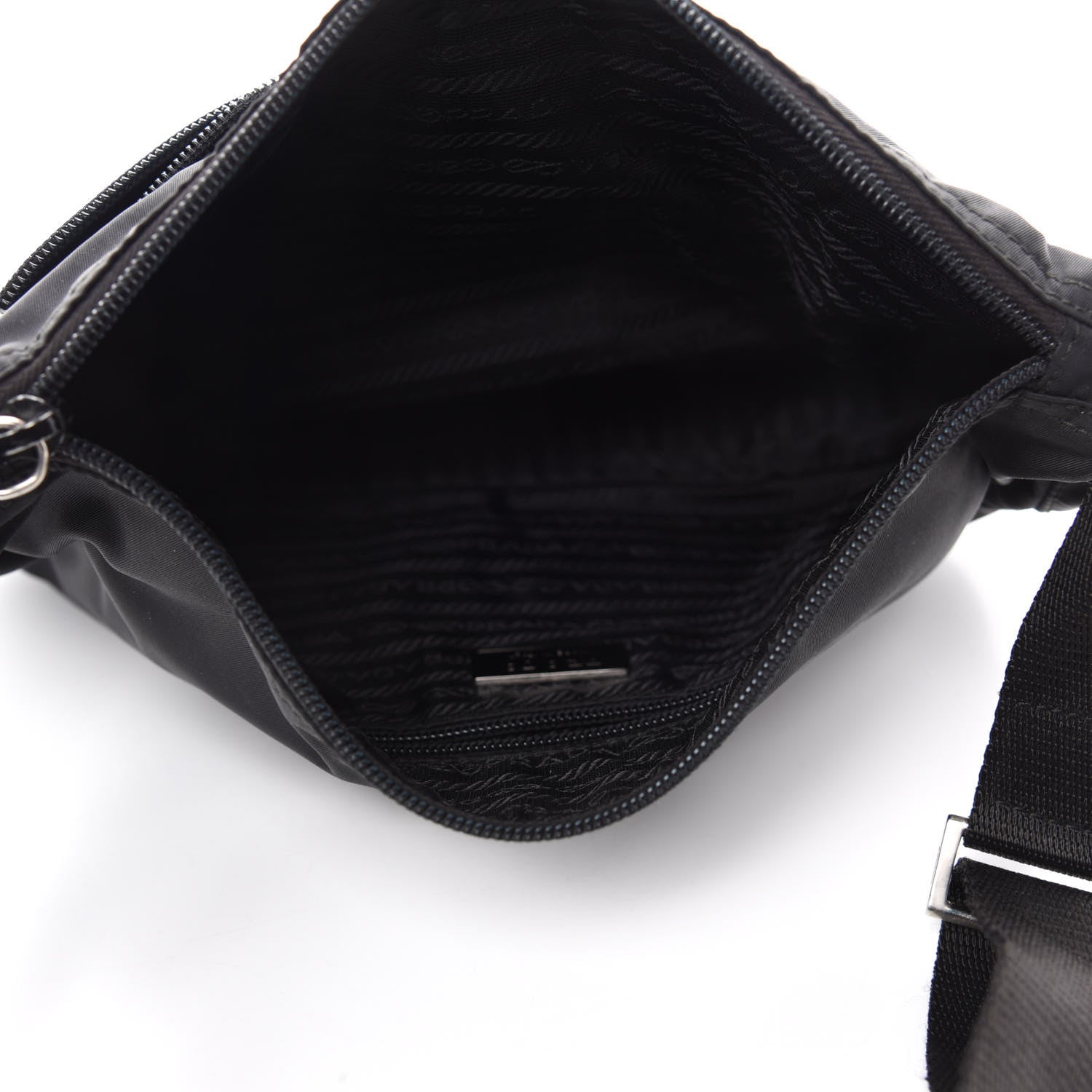 Prada Nylon Vela Tracolla Messenger Bag Black 5 of 10