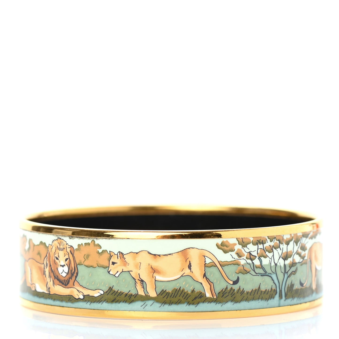 Enamel Printed Pride of Lions Wide Bracelet 70