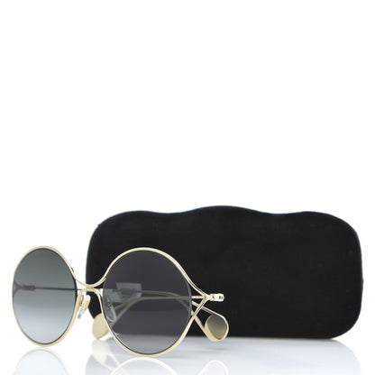 Gucci Metal Round Pearl Tip Sunglasses GG0253S Gold 7 of 7