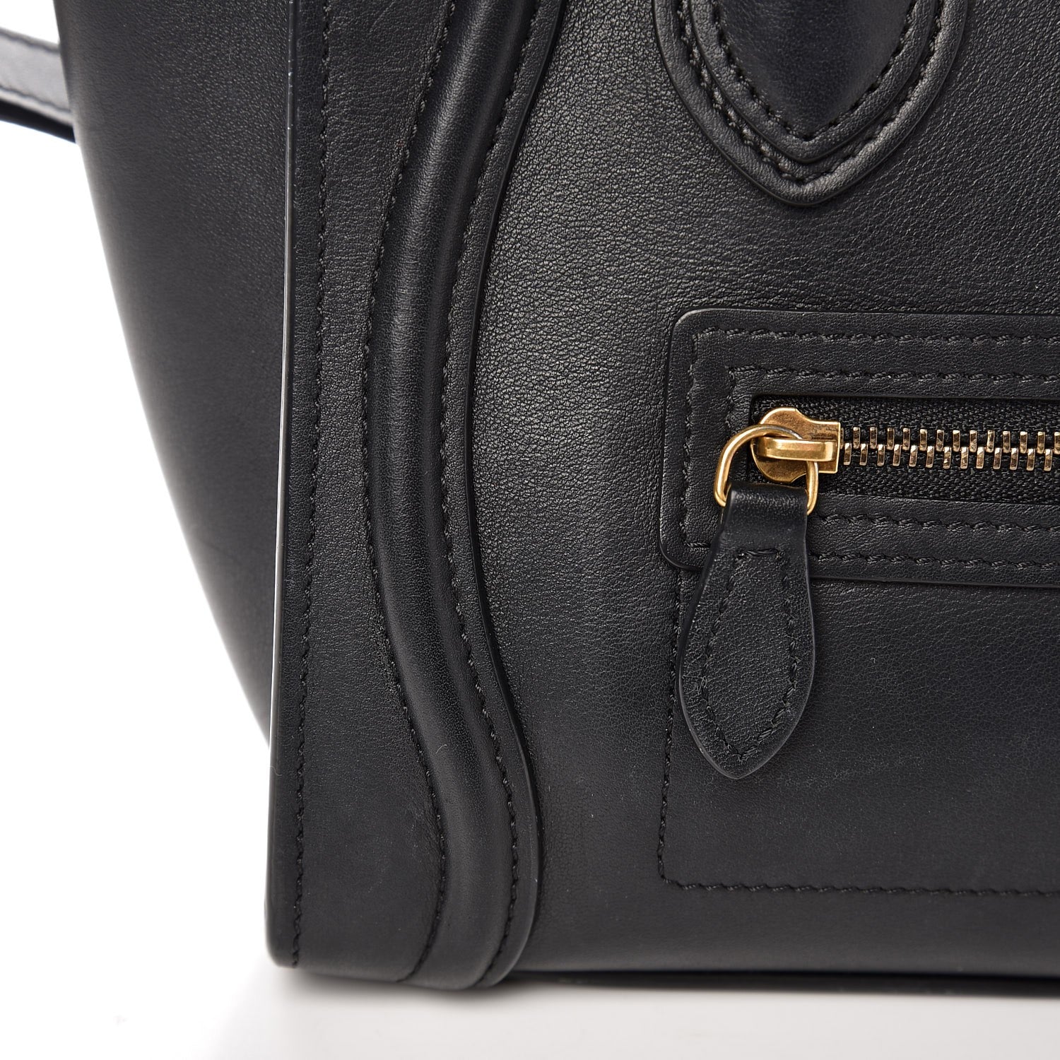 Celine Smooth Calfskin Nano Luggage Black 8 of 10