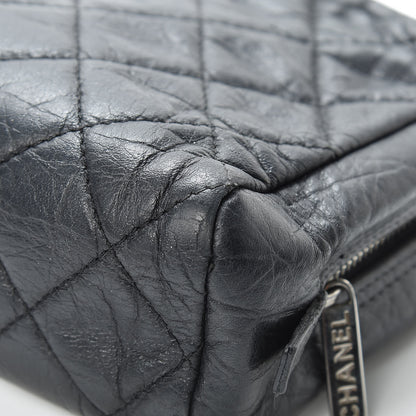 Chanel Distressed Calfskin Cambon Cosmetic Case Black 14 of 17