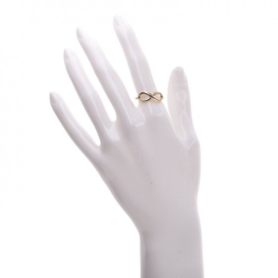 Tiffany 18K Yellow Gold Infinity Ring 54 7 2 of 5