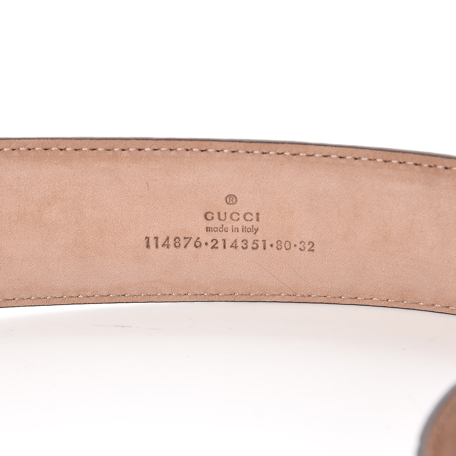 Gucci Guccissima Signature Interlocking G 40mm Belt 80 32 Scarlatto 4 of 9
