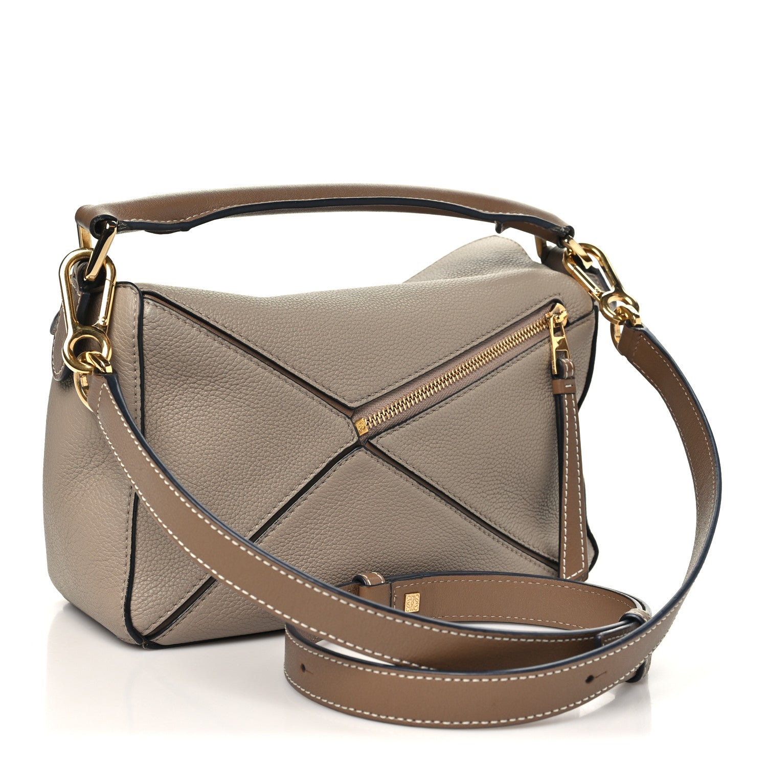 Loewe Grained Calfskin Small Puzzle Bag Sand Mink 3 of 10