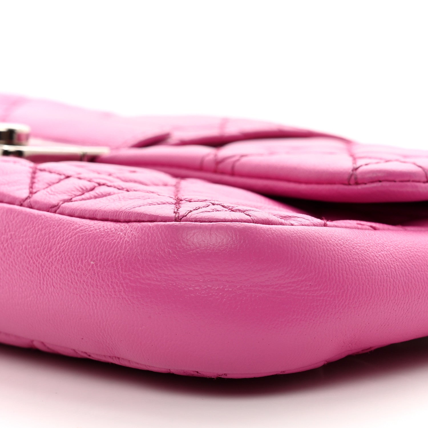 Christian Dior Lambskin Cannage Miss Dior Promenade Pouch Fuchsia 10 of 11